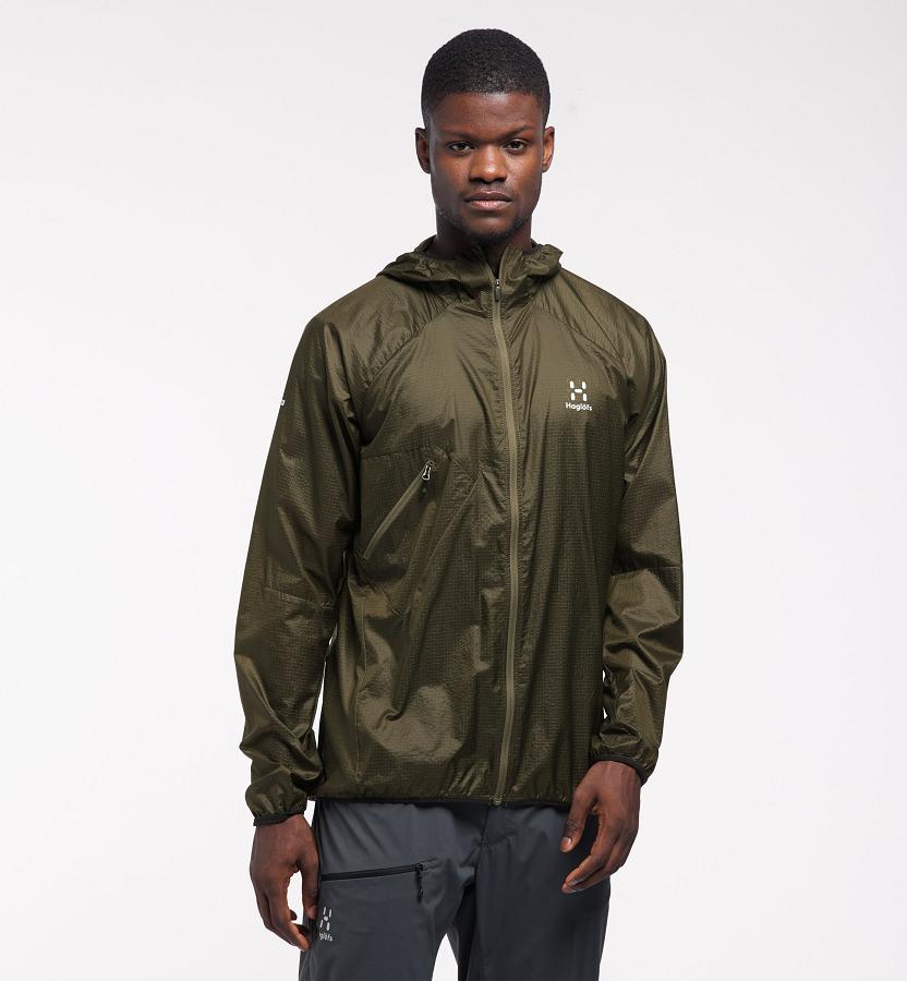 Haglöfs Mens L.I.M Shield Comp Windbreaker Green New Zealand 48279UCTL